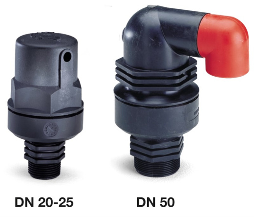 Клапан воздушный комбинированный AVK серия 701/40 PN16 DN12 (1/2" BSP) из полиамида